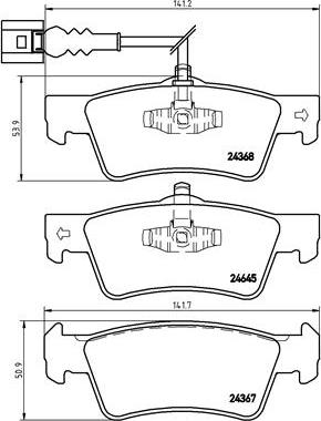 Brembo P 85 091 - Тормозные колодки, дисковые, комплект unicars.by