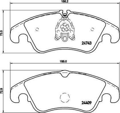 Brembo P 85 098 - Тормозные колодки, дисковые, комплект unicars.by