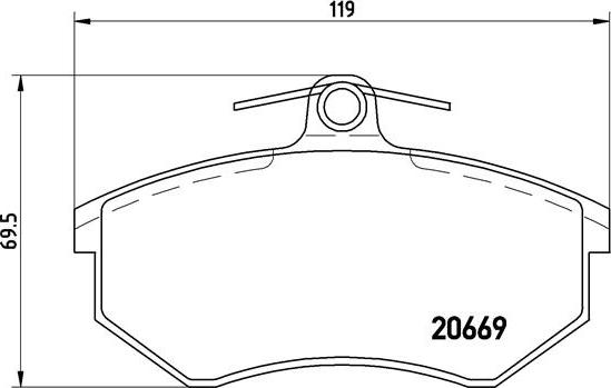 Brembo P 85 092 - Тормозные колодки, дисковые, комплект unicars.by