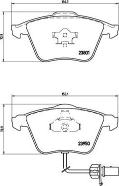 Brembo P 85 097 - Тормозные колодки, дисковые, комплект unicars.by