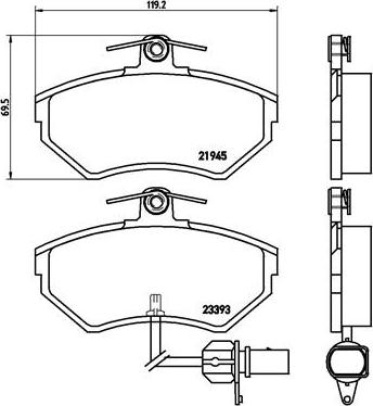 Brembo P 85 044 - Тормозные колодки, дисковые, комплект unicars.by