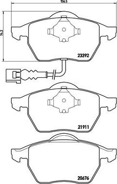 Brembo P 85 045 - Тормозные колодки, дисковые, комплект unicars.by