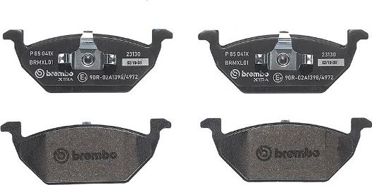 Brembo P 85 041X - Тормозные колодки, дисковые, комплект unicars.by