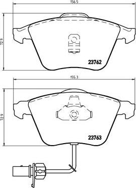 Brembo P 85 056 - Тормозные колодки, дисковые, комплект unicars.by