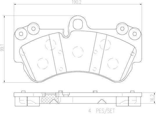 Brembo P85069N - Тормозные колодки, дисковые, комплект unicars.by