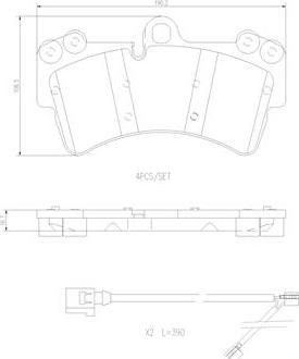 Brembo P85065N - Тормозные колодки, дисковые, комплект unicars.by