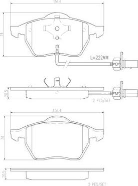 Brembo P85060N - Тормозные колодки, дисковые, комплект unicars.by