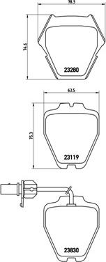 Brembo P 85 067 - Тормозные колодки, дисковые, комплект unicars.by