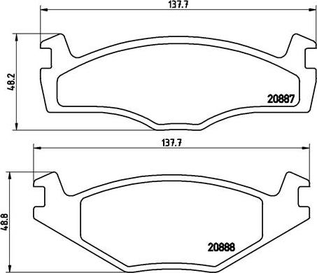 Brembo P 85 012 - Тормозные колодки, дисковые, комплект unicars.by