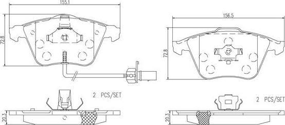 Brembo P85084N - Тормозные колодки, дисковые, комплект unicars.by