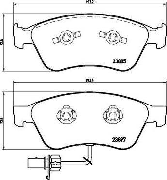 Brembo P 85 087 - Тормозные колодки, дисковые, комплект unicars.by