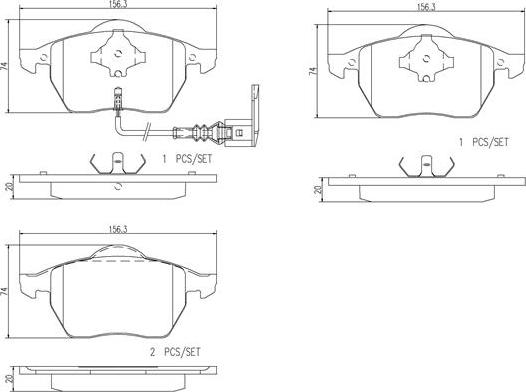 Brembo P85039N - Тормозные колодки, дисковые, комплект unicars.by