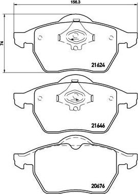 Brembo P 85 036 - Тормозные колодки, дисковые, комплект unicars.by