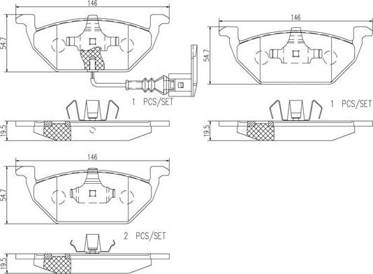 Brembo P85072N - Тормозные колодки, дисковые, комплект unicars.by