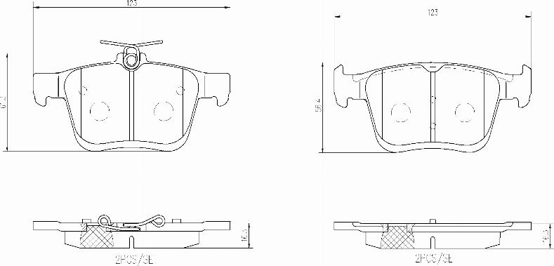 Brembo P85191N - Тормозные колодки, дисковые, комплект unicars.by