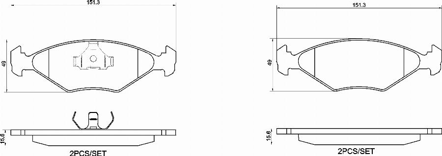 Brembo P 85 197 - Тормозные колодки, дисковые, комплект unicars.by