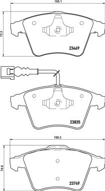 Brembo P85149N - Тормозные колодки, дисковые, комплект unicars.by