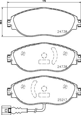 Brembo P 85 144 - Тормозные колодки, дисковые, комплект unicars.by