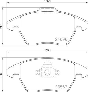 Brembo P 85 148 - Тормозные колодки, дисковые, комплект unicars.by