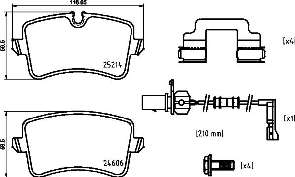 Brembo P 85 150 - Тормозные колодки, дисковые, комплект unicars.by