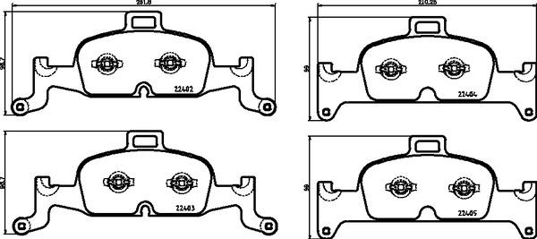 Brembo P 85 164 - Тормозные колодки, дисковые, комплект unicars.by