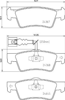 Brembo P 85 163 - Тормозные колодки, дисковые, комплект unicars.by