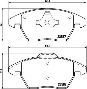 Brembo P 85 105 - Тормозные колодки, дисковые, комплект unicars.by