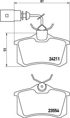 Brembo P 85 101 - Тормозные колодки, дисковые, комплект unicars.by