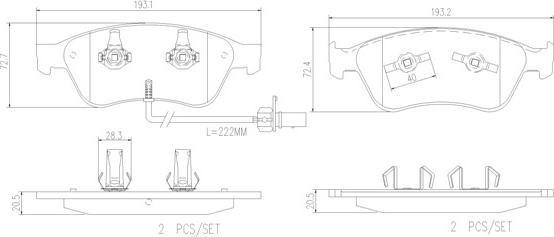 Brembo P 85 102 - Тормозные колодки, дисковые, комплект unicars.by