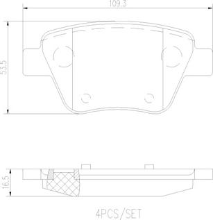 Brembo P85114N - Тормозные колодки, дисковые, комплект unicars.by