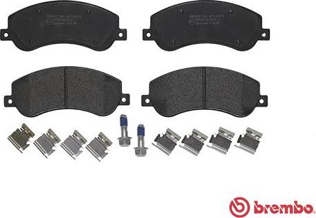 Brembo P 85 115 - Тормозные колодки, дисковые, комплект unicars.by