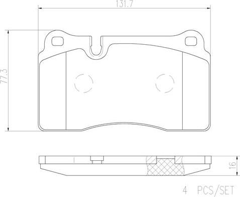 Brembo P85116N - Тормозные колодки, дисковые, комплект unicars.by