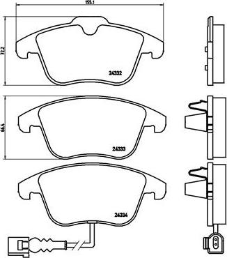 Brembo P 85 112X - Тормозные колодки, дисковые, комплект unicars.by