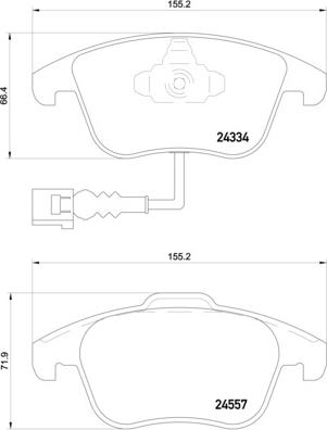 Brembo P 85 130 - Тормозные колодки, дисковые, комплект unicars.by