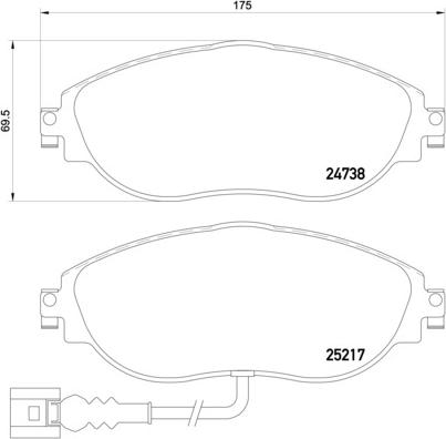 Brembo P 85 131X - Тормозные колодки, дисковые, комплект unicars.by