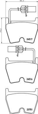 Brembo P 85 132 - Тормозные колодки, дисковые, комплект unicars.by