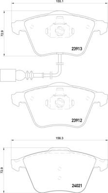 Brembo P 85 129X - Тормозные колодки, дисковые, комплект unicars.by