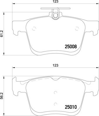 Brembo P 85 125E - Тормозные колодки, дисковые, комплект unicars.by