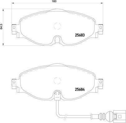 Brembo P 85 126X - Тормозные колодки, дисковые, комплект unicars.by