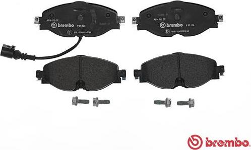 Brembo P 85 126 - Тормозные колодки, дисковые, комплект unicars.by