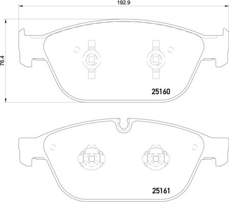 Brembo P 85 128 - Тормозные колодки, дисковые, комплект unicars.by