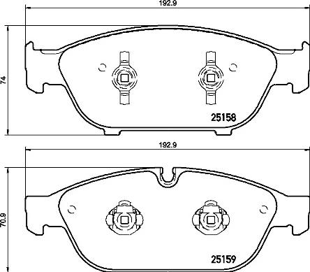 Brembo P 85 127 - Тормозные колодки, дисковые, комплект unicars.by