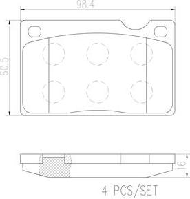 Brembo P86003N - Тормозные колодки, дисковые, комплект unicars.by