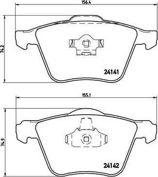 Brembo P 86 018 - Тормозные колодки, дисковые, комплект unicars.by