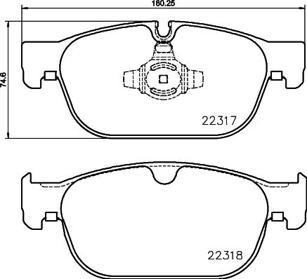 Brembo P 86 027 - Тормозные колодки, дисковые, комплект unicars.by