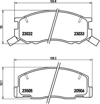 BOSCH 0 986 AB2 061 - Тормозные колодки, дисковые, комплект unicars.by