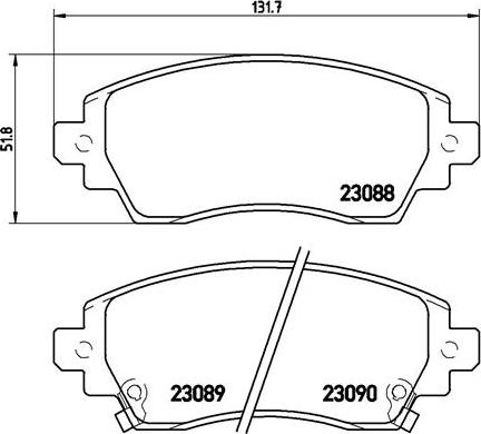 Brembo P 83 042 - Тормозные колодки, дисковые, комплект unicars.by