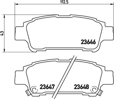 Brembo P 83 056 - Тормозные колодки, дисковые, комплект unicars.by