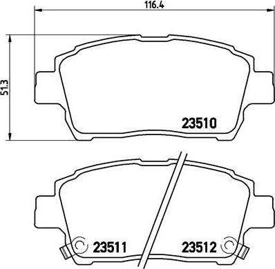 Brembo P 83 051 - Тормозные колодки, дисковые, комплект unicars.by