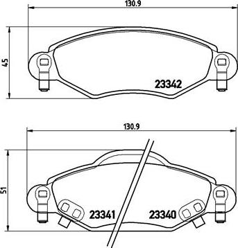 Brembo P 83 053 - Тормозные колодки, дисковые, комплект unicars.by